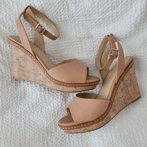 NWOT Nude Wedges